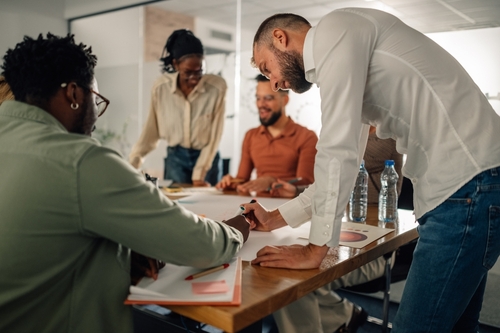 Marketing team collaborating on an automation strategy