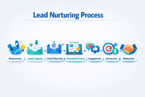 lead nurturing process infographic