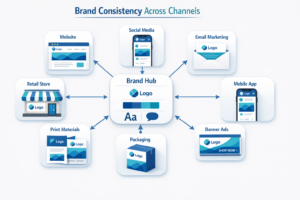 Brand Consistency Across Marketing Channels Infographic